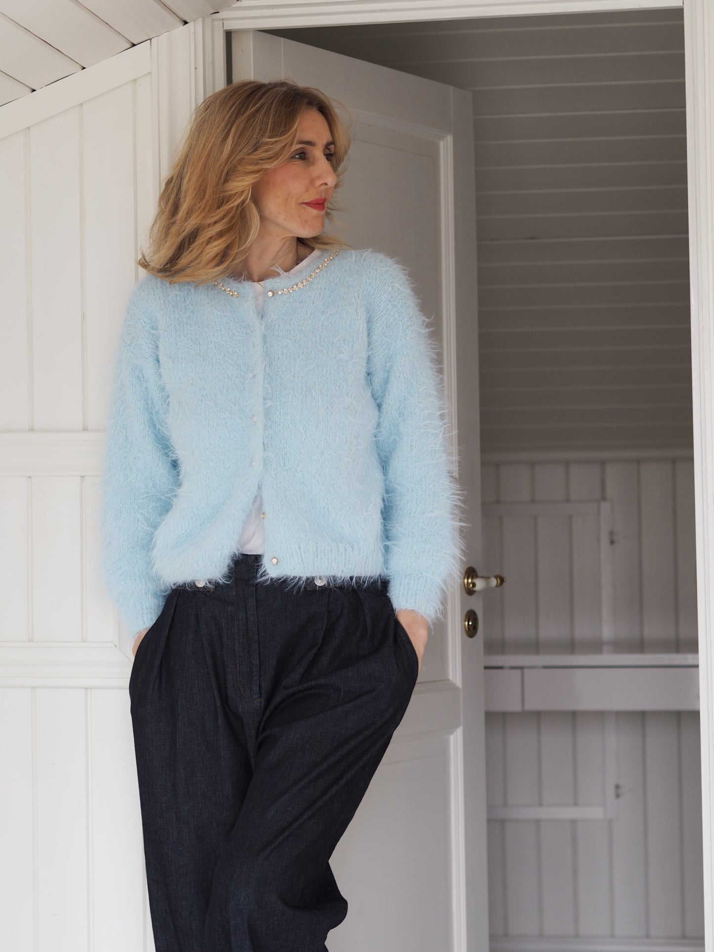 Fuzzy Cardigan - Oppskrift